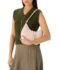 FURLA GOCCIA Sac bandouli&egrave;re en cuir martel&eacute; rose poudr&eacute; - Sacs pour Femme - 2