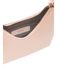 FURLA GOCCIA Sac bandouli&egrave;re en cuir martel&eacute; rose poudr&eacute; - Sacs pour Femme - 7