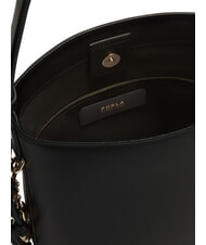 FURLA ROXIE Sac bandouli&egrave;re en cuir Noir - Sacs pour Femme - 7