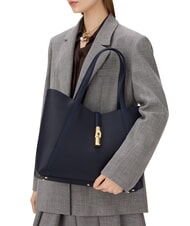 FURLA GOCCIA Sac &agrave; bandouli&egrave;re en cuir bleu encre - Sacs pour Femme - 5