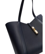FURLA GOCCIA Sac &agrave; bandouli&egrave;re en cuir bleu encre - Sacs pour Femme - 6