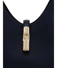 FURLA GOCCIA Sac bandouli&egrave;re en cuir bleu encre - Sacs pour Femme - 4