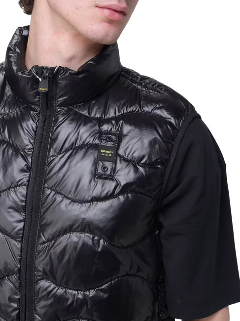 DANNY Gilet matelass&eacute; sans capuche noir/beige naturel - Vestes sans manches pour hommes