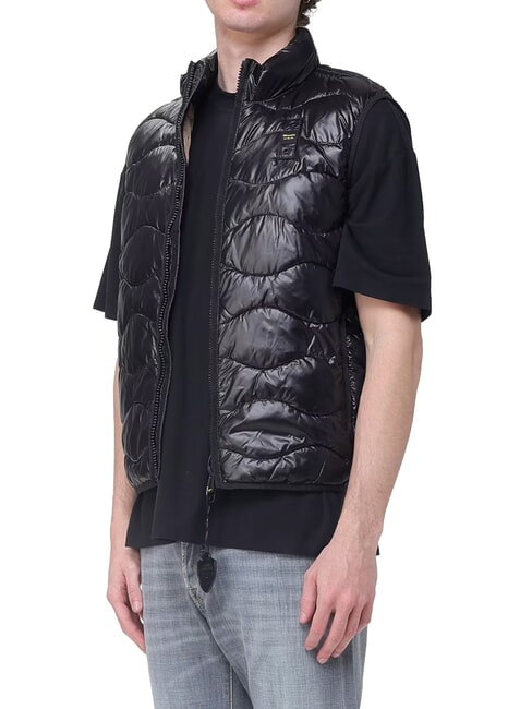 DANNY Gilet matelass&eacute; sans capuche noir/beige naturel - Vestes sans manches pour hommes