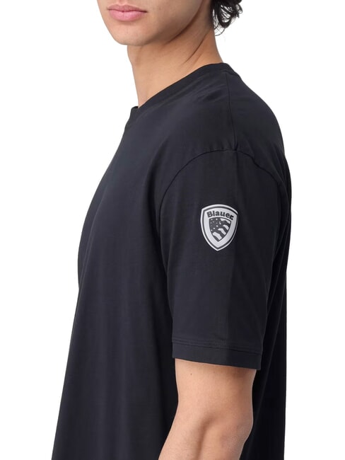 HANSON T-shirt en coton &agrave; manches courtes noir - T-shirt