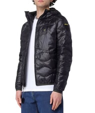 BLAUER WAVE Doudoune courte matelass&eacute;e &agrave; capuche noir - Doudounes homme - 4