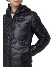 BLAUER WAVE Doudoune courte matelass&eacute;e &agrave; capuche noir - Doudounes homme - 5