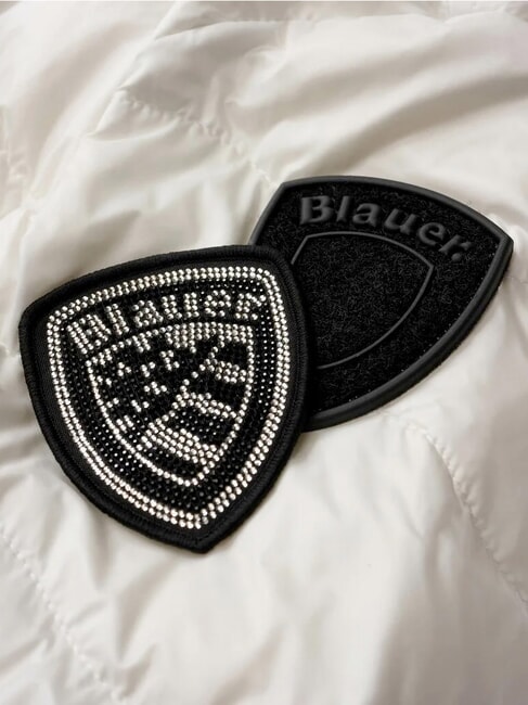 CAMELIA Doudoune courte matelass&eacute;e &agrave; capuche Blanc comme neige - Doudounes femme