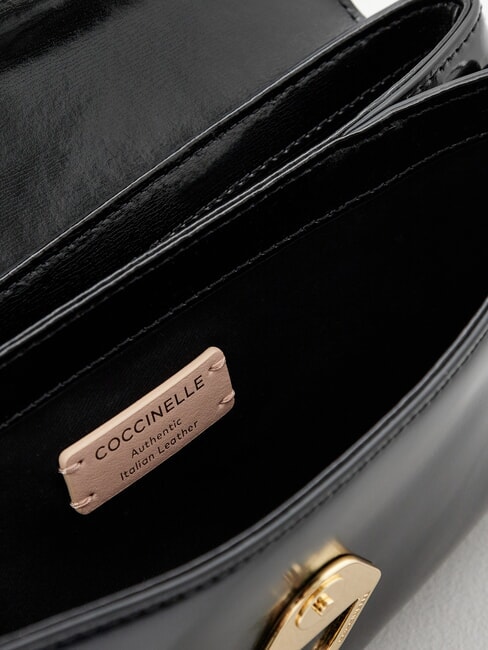 DEW SHINY CALF Mini sac bandouli&egrave;re Noir - Sacs pour Femme