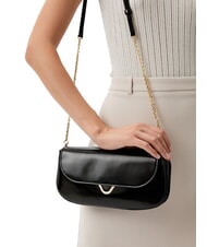 COCCINELLE DEW SHINY CALF Mini sac bandouli&egrave;re Noir - Sacs pour Femme - 5