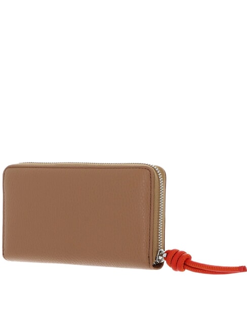 MYRTHA MAXI LOG Grand portefeuille en cuir zipp&eacute; noir rouge - Sacs pour Femme