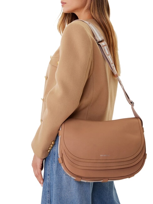 RAQUEL L Sac &agrave; bandouli&egrave;re en cuir noir rouge - Sacs pour Femme