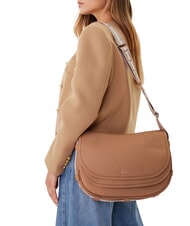 COCCINELLE RAQUEL L Sac &agrave; bandouli&egrave;re en cuir noir rouge - Sacs pour Femme - 5