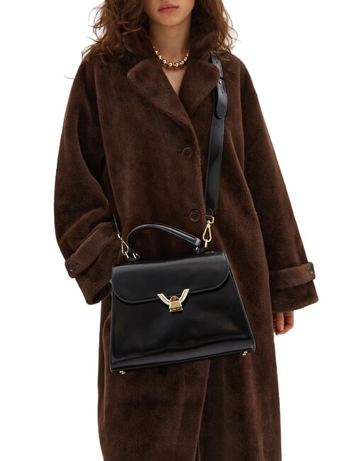 DEW SHINY CALF Sac &agrave; main avec bandouli&egrave;re Noir - Sacs pour Femme