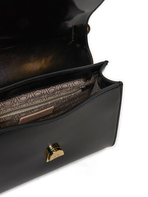 DEW SHINY CALF Sac &agrave; main avec bandouli&egrave;re Noir - Sacs pour Femme