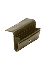 COCCINELLE METALLIC SOFT Porte-cartes en cuir martel&eacute; vert laurier - Portefeuilles Femme - 2