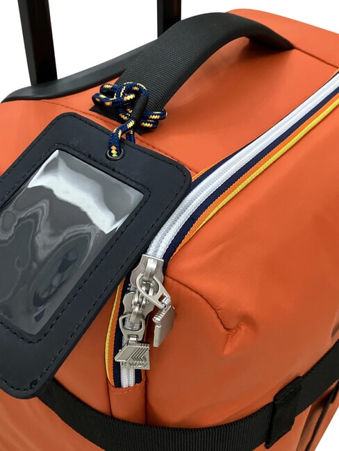 BLOSSAC  Chariot &agrave; bagages &agrave; main &eacute;tanche orange brun&acirc;tre noir - Valises cabine