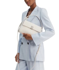 CALVIN KLEIN HARDWARE EMBLEM PEBB Sac &agrave; main avec bandouli&egrave;re alysse blanche - Sacs pour Femme - 2