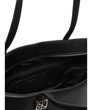 CALVIN KLEIN HARDWARE EMBLEM PEBB Sac &agrave; provisions sur noir - Sacs pour Femme - 4