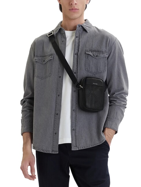 BOLD LOGO NYLON Sac fin sur noir - Sacs en Bandouli&egrave;res pour Homme