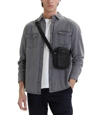 CALVIN KLEIN BOLD LOGO NYLON Sac fin sur noir - Sacs en Bandouli&egrave;res pour Homme - 4