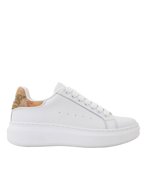 GEO Baskets en cuir blanc - Chaussures Femme