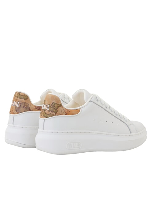 GEO Baskets en cuir blanc - Chaussures Femme