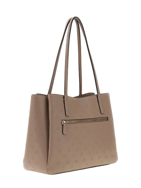 ANISE sac bandouli&egrave;re logo taupe fonc&eacute; - Sacs pour Femme