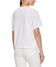 GUESS JEANS BOXY MINI TRIANGLE T-shirt en coton blanc pur - T-shirt - 2
