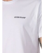 GUESS JEANS REGULAR LOGO T-shirt en coton blanc pur - T-shirt - 3
