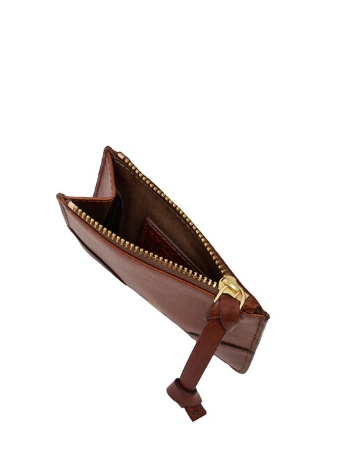 STORY Porte-monnaie en cuir MARRON - Portefeuilles Femme