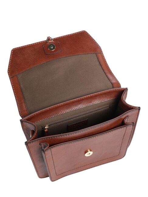 ELBA Sac bandouli&egrave;re en cuir MARRON - Sacs pour Femme