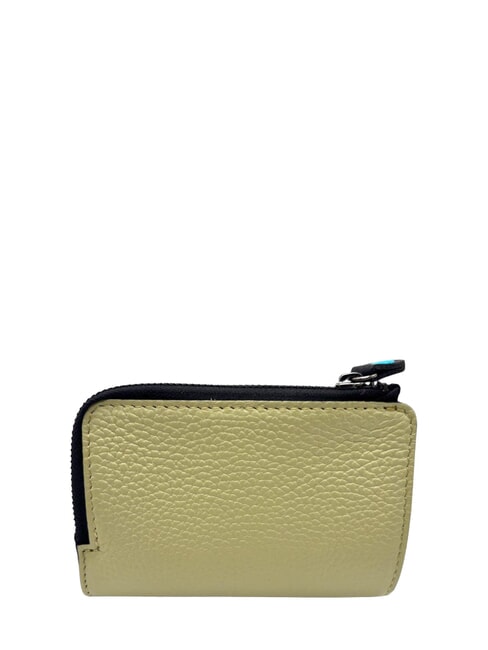 GMONEY57 Portefeuille en cuir, avec fermeture &eacute;clair c&eacute;ladon - Portefeuilles Femme