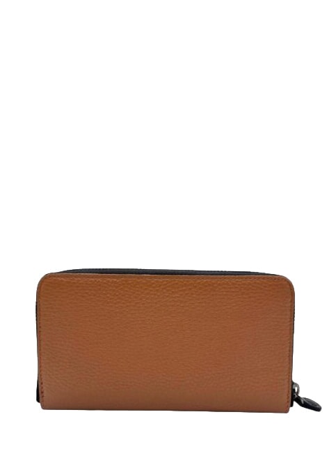 GMONEY17 Grand portefeuille zipp&eacute; en cuir chamois - Portefeuilles Femme