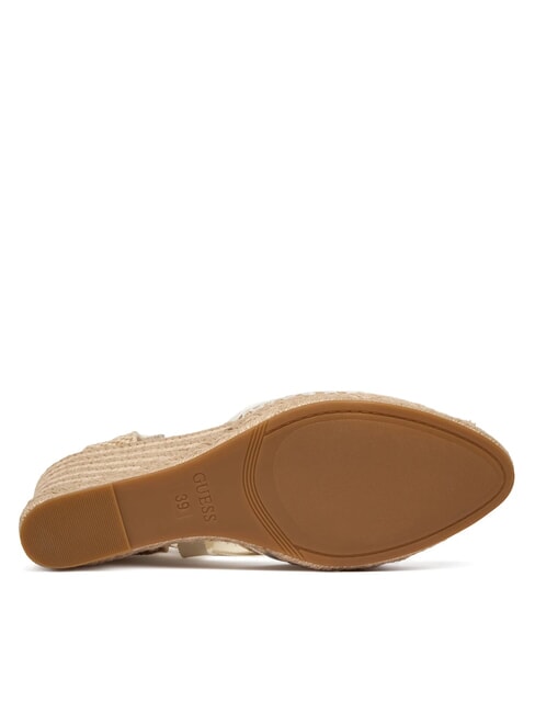 CHEYIN Sandales espadrilles &agrave; talon de 10 cm blanc naturel - Chaussures Femme