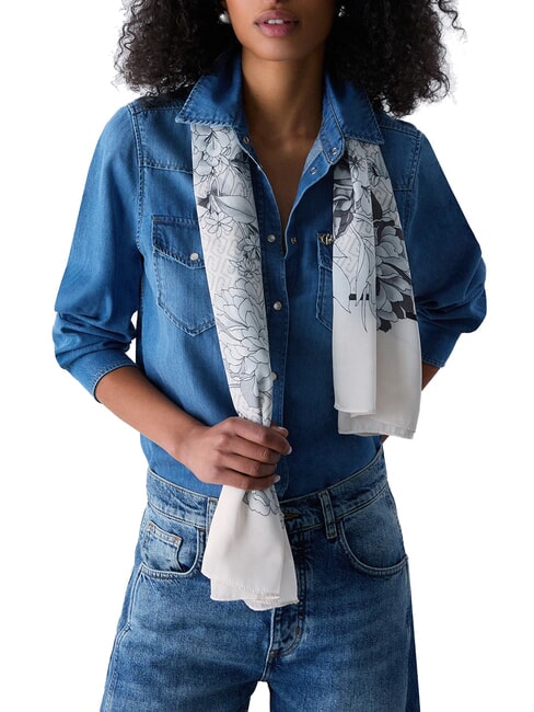 FLOWER Foulard NOIR - &Eacute;charpes