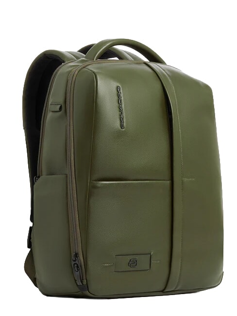 RUSSEL Sac &agrave; dos en cuir pour ordinateur portable 15,6" VERT - Sacs &agrave; dos pour ordinateur portable