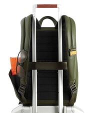 PIQUADRO RUSSEL Sac &agrave; dos en cuir pour ordinateur portable 15,6" VERT - Sacs &agrave; dos pour ordinateur portable - 3