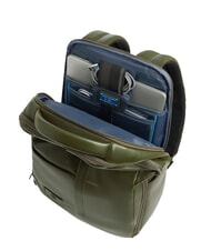 PIQUADRO RUSSEL Sac &agrave; dos en cuir pour ordinateur portable 15,6" VERT - Sacs &agrave; dos pour ordinateur portable - 4