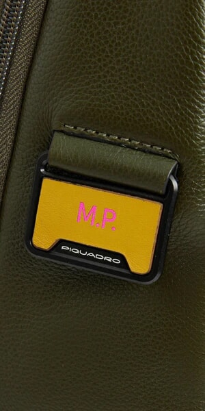 RUSSEL Sac &agrave; dos en cuir pour ordinateur portable 15,6" VERT - Sacs &agrave; dos pour ordinateur portable