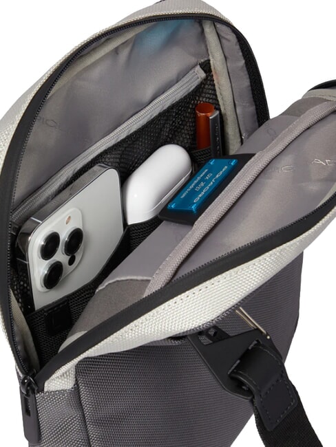 BRIEF 2 sac ipad en tissu recycl&eacute; gris - Sacs en Bandouli&egrave;res pour Homme