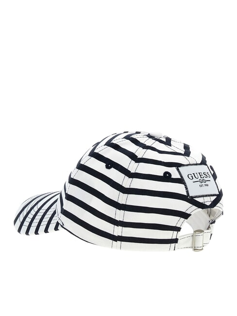 CECILIA STRIPED MARINA Casquette &agrave; visi&egrave;re bleu noirci et w - Bonnets