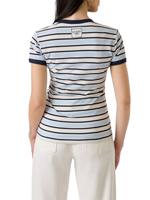 STRIPED MINI 4G LOGO T-shirt ray&eacute; blanc cr&egrave;me et ombre - T-shirt