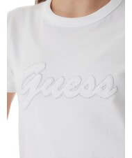 GUESS 3D SCRIPT T-shirt en coton blanc pur - T-shirt - 3