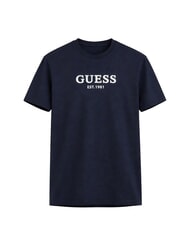 GUESS LOGO CONTRAST T-shirt en coton smartblue - T-shirt - 3