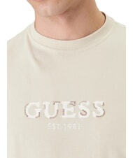 GUESS LOGO CONTRAST T-shirt en coton ch&ecirc;ne clair - T-shirt - 3