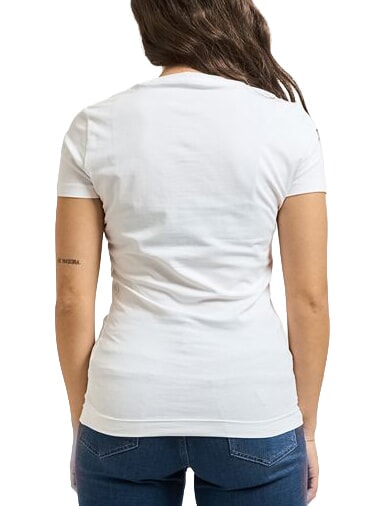 FEATHER TRIANGLE T-shirt en coton blanc pur - T-shirt