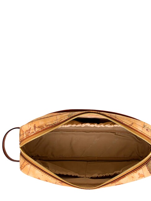 GEO CLASSIC Grand &eacute;tui &agrave; beaut&eacute; en cuir mixte NATUREL - Trousses