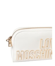 LOVE MOSCHINO ENAMELED Sac bandouli&egrave;re brillant blanc - Sacs pour Femme - 3