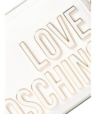LOVE MOSCHINO ENAMELED Sac bandouli&egrave;re brillant blanc - Sacs pour Femme - 5